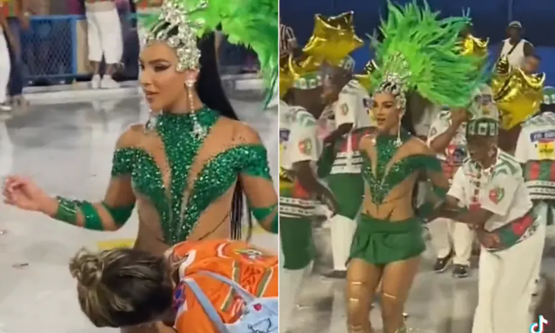 Gabriela Versiani loses codpiece in Carnival 2