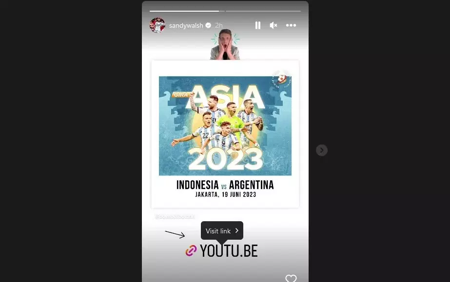 Indonesian National Team Facing Argentina on FIFA Matchday, Here's Sandy Walsh's Reaction Video