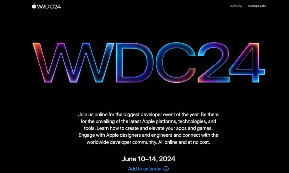Apple Announces That WWDC Will Be Held June