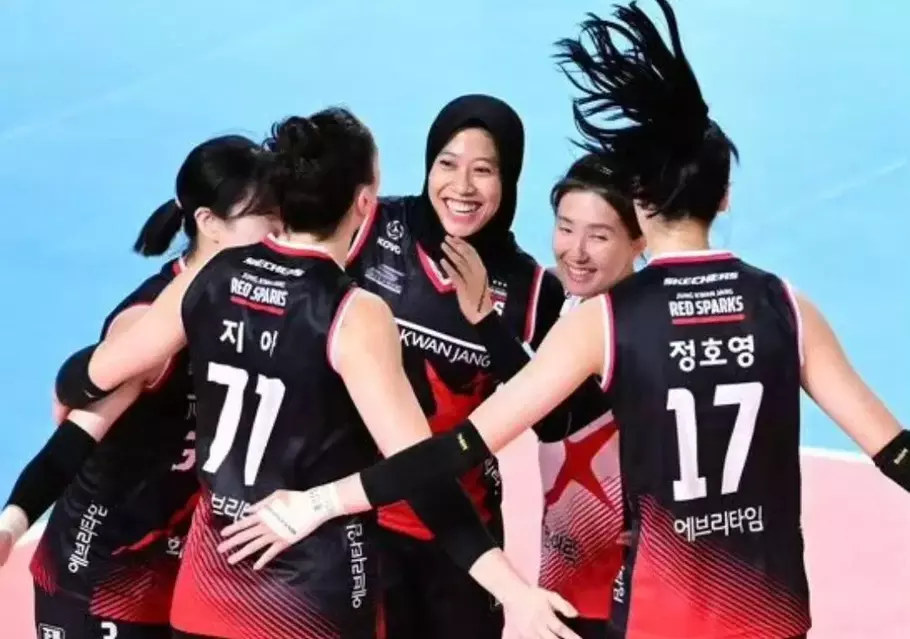 Indonesian volleyball star Megawati Hangestri Pertiwi while competing in the South Korean Volleyball League.  - (Kovo/Kovo)