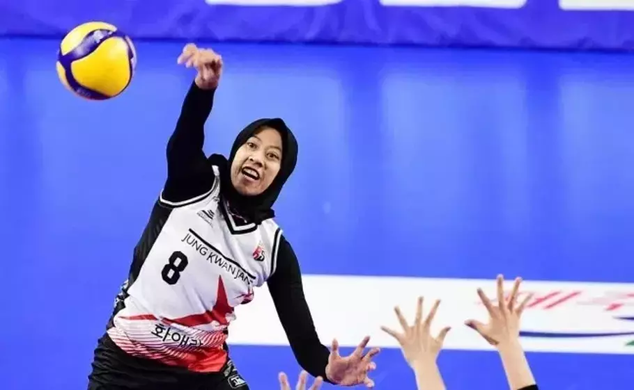 Megawati's action with the Red Sparks team in the South Korean Volleyball League 2023/2024 season - (Naver/-)